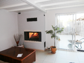 Foyer à bois Insert 852 - Habillage Malte Céramique Bi-couleur Godin